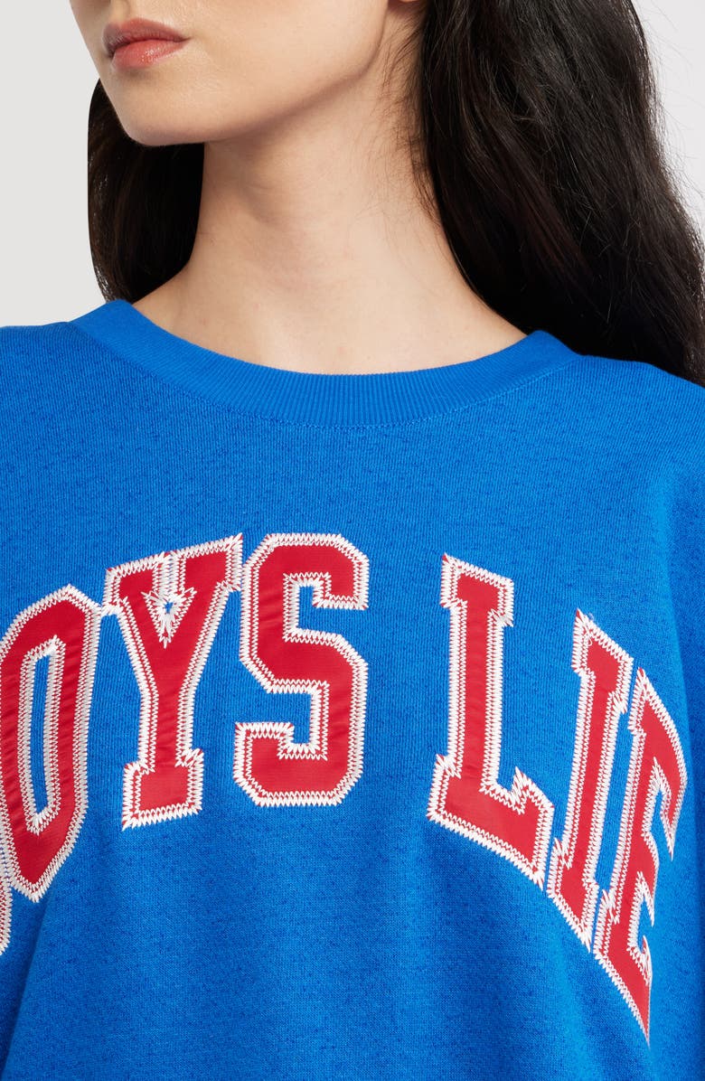 BOYS LIE Game Changer Kara Graphic Sweatshirt, Alternate, color, Blue
