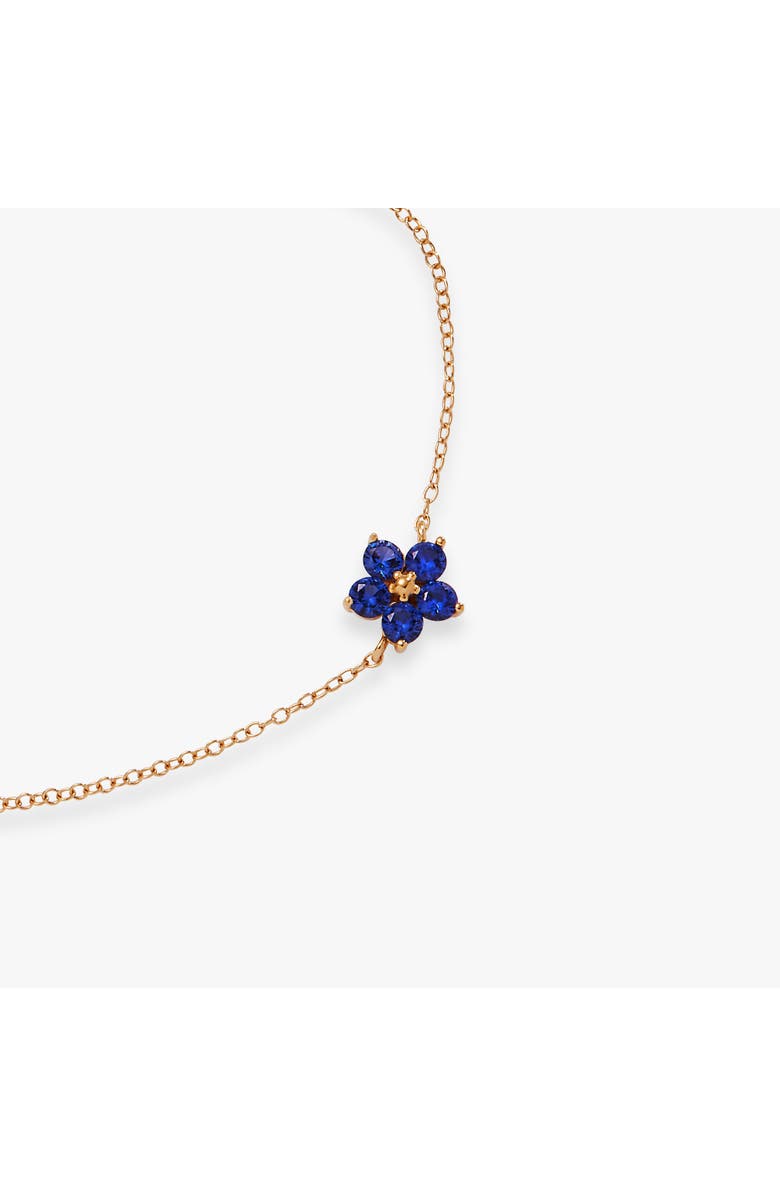 Alex and Ani Crystal Forget-Me-Not Flower Bracelet, Alternate, color, Gold