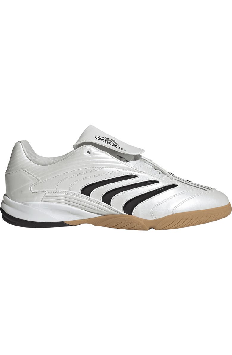 adidas Gender Inclusive Predator Sala Soccer Sneaker, Alternate, color, Zero Metallic/ Black/ Gum