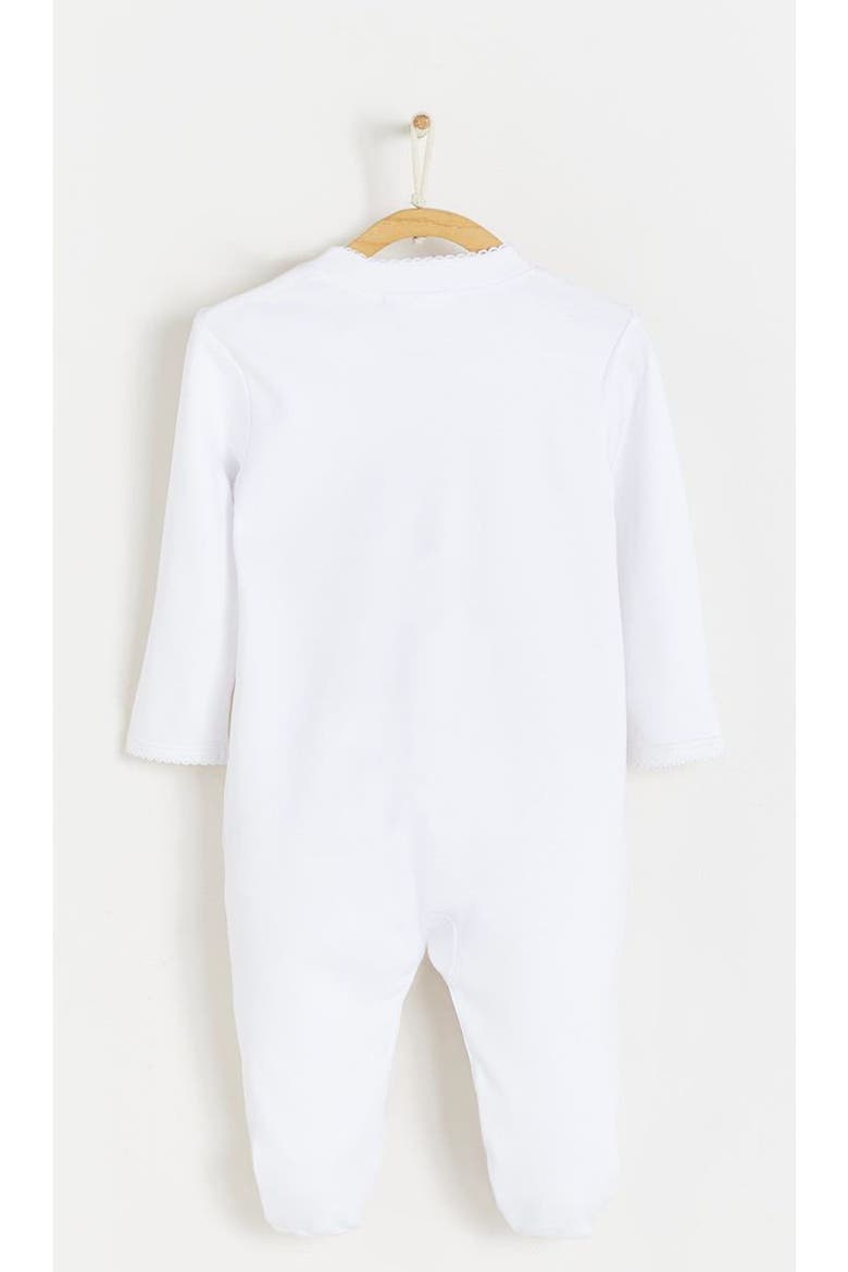 Premium Peruvian Pima Cotton Logo Footie for Infant, Alternate, color, White