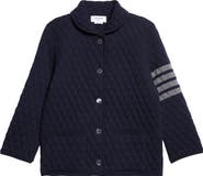 Thom Browne 4-Bar Quilted Virgin Wool Blend Jacket