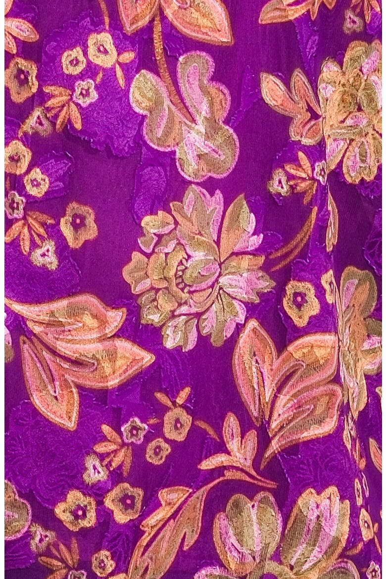 Floral Long Sleeve Top, Alternate, color, PURPLE