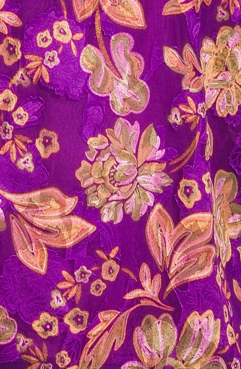 FLYING TOMATO Floral Long Sleeve Top, Alternate, color, Purple