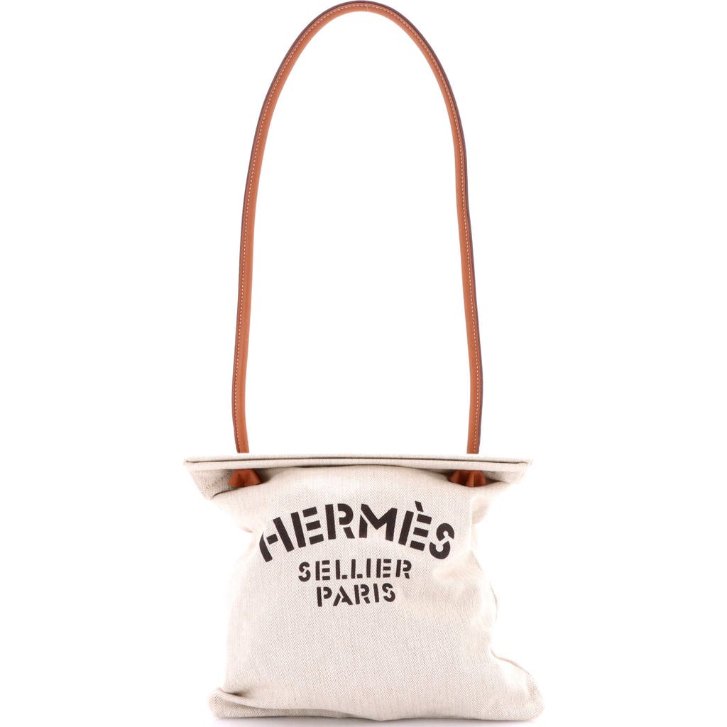 Pre-owned Hermes Hermes Aline Bag Toile Mm In Sand