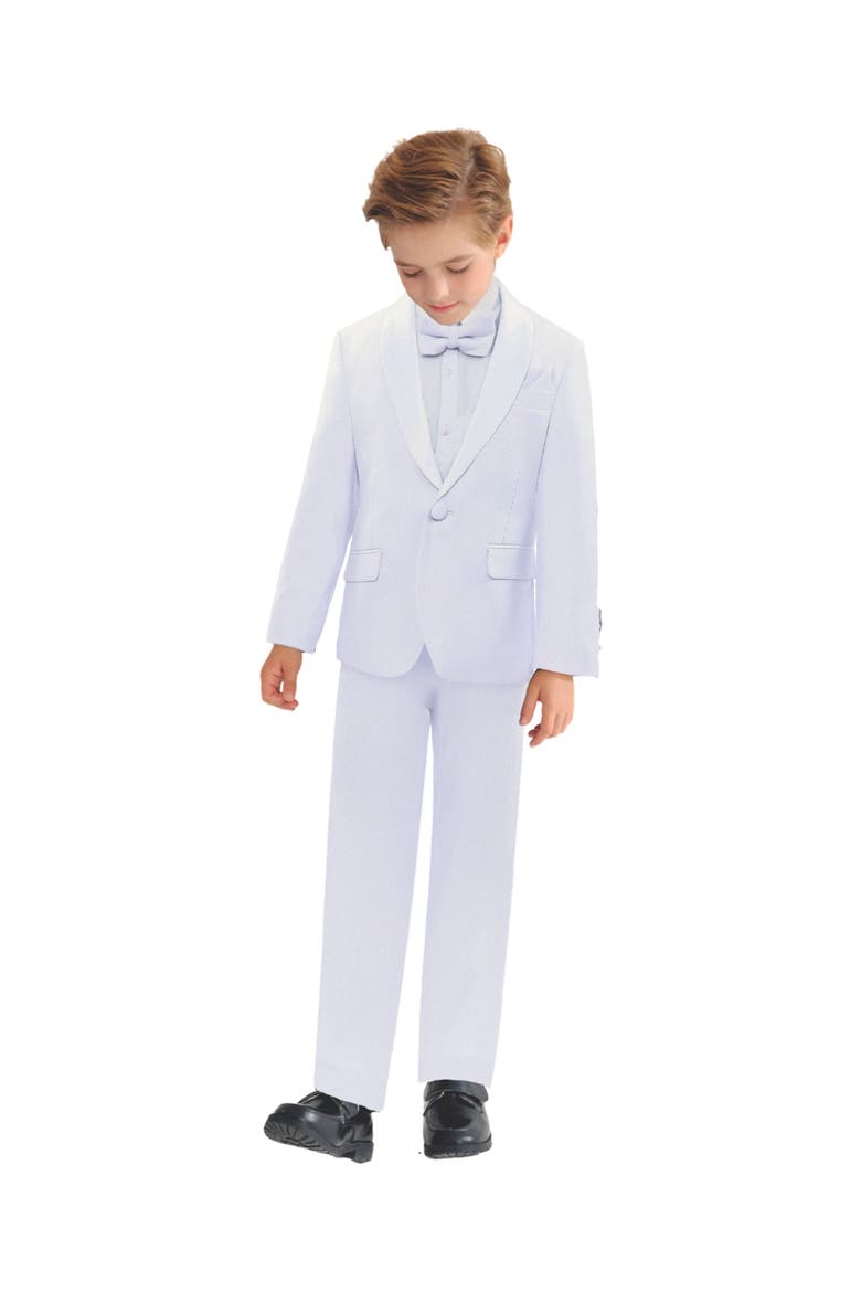 Shawl Lapel Suit, Alternate, color, White