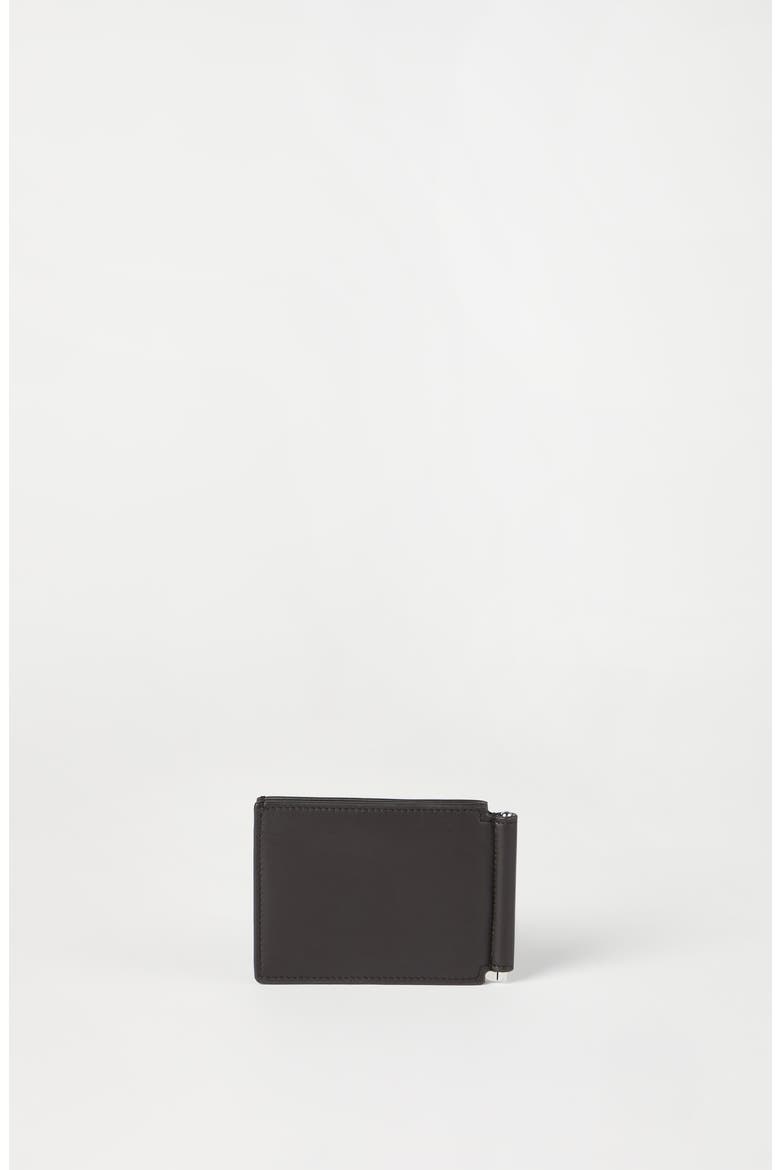 Calfskin money clip wallet, Alternate, color, Chocolate