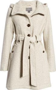 Gallery Belted Hooded A-Line Coat