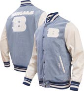 PRO STANDARD Men's Pro Standard Denim Cincinnati Bengals Varsity Blues Full-Snap Varsity Jacket