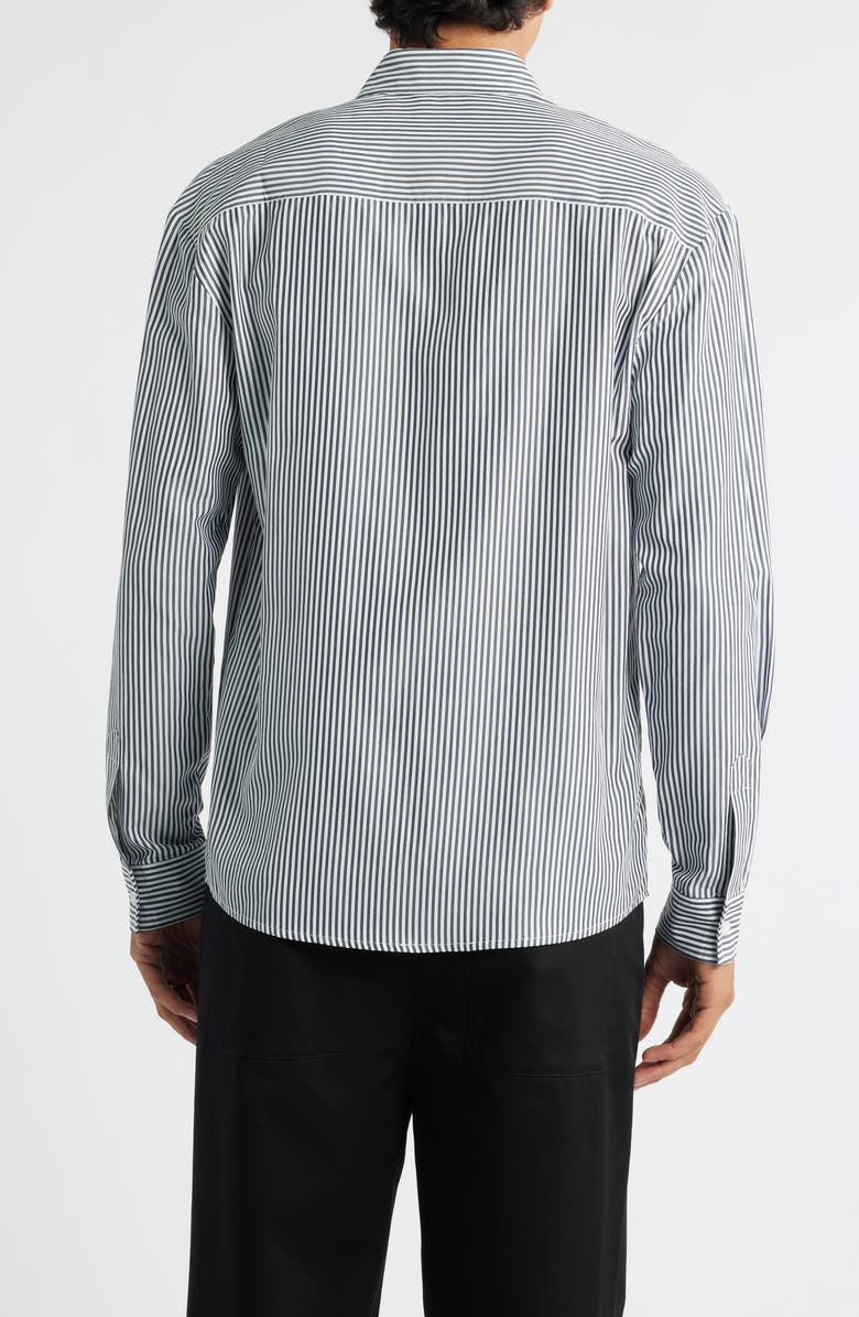 KROST Embroidered Stripe Button-Up Shirt, Alternate, color, Black