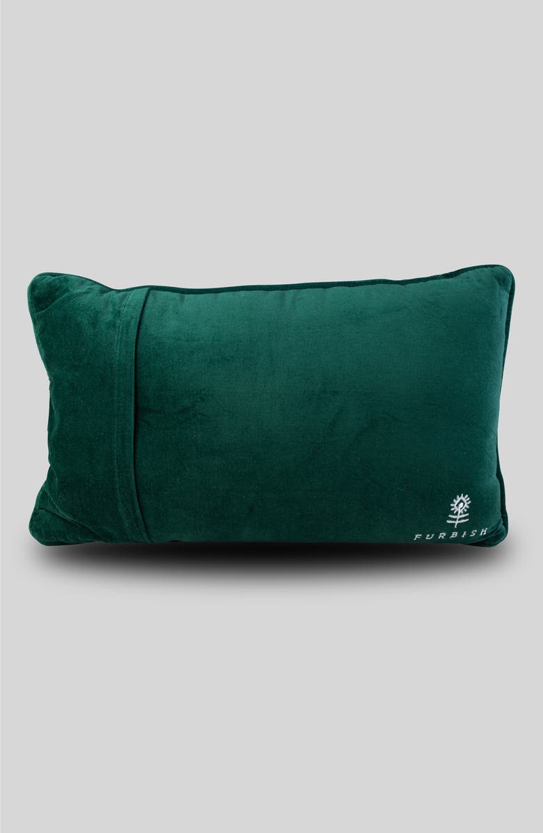 Furbish Needlepoint Pillow, Alternate, color, Caviar And Cash