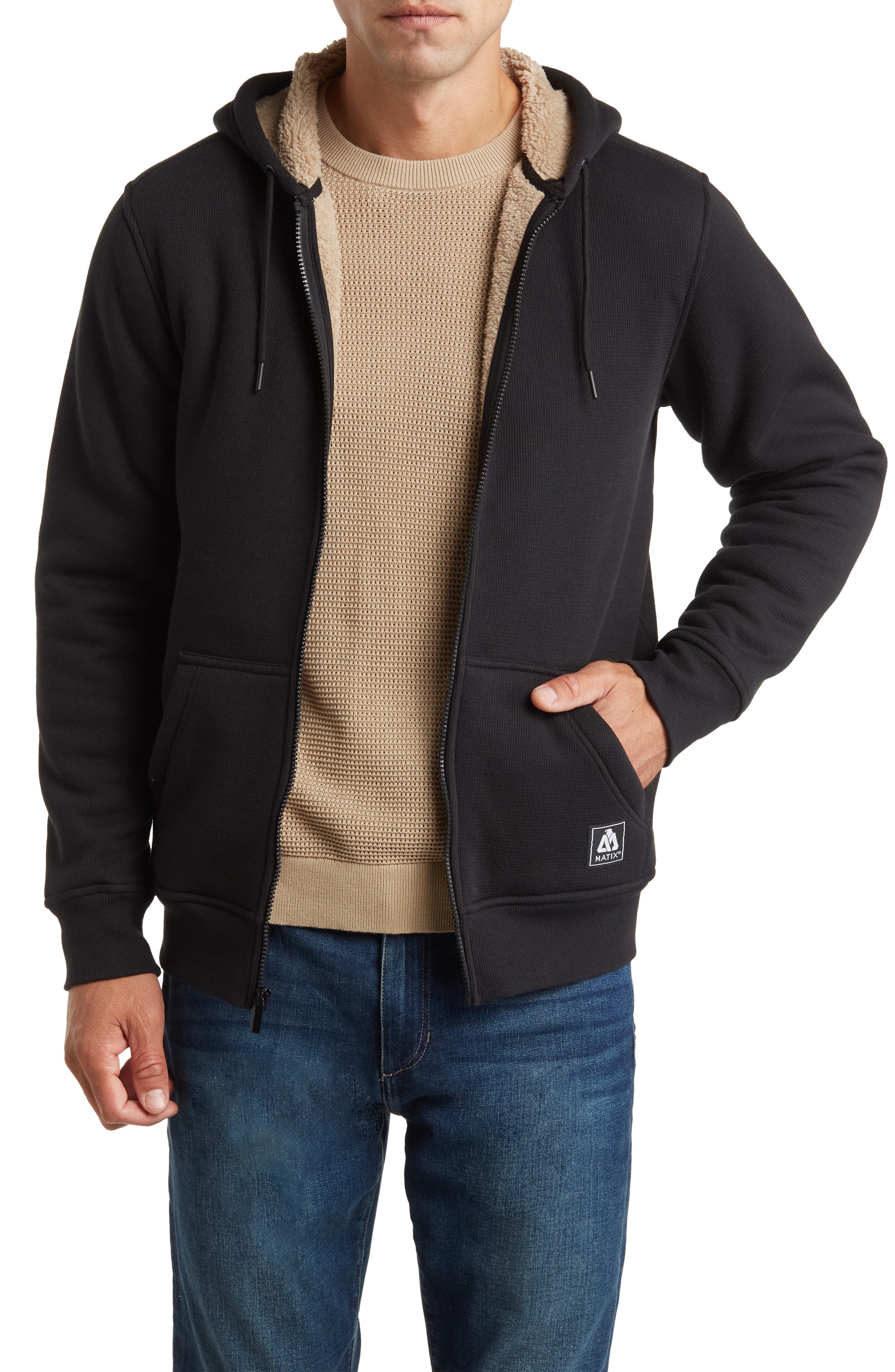 MATIX High Pile Fleece Thermal Zip-Up Hoodie (Men) | Nordstromrack
