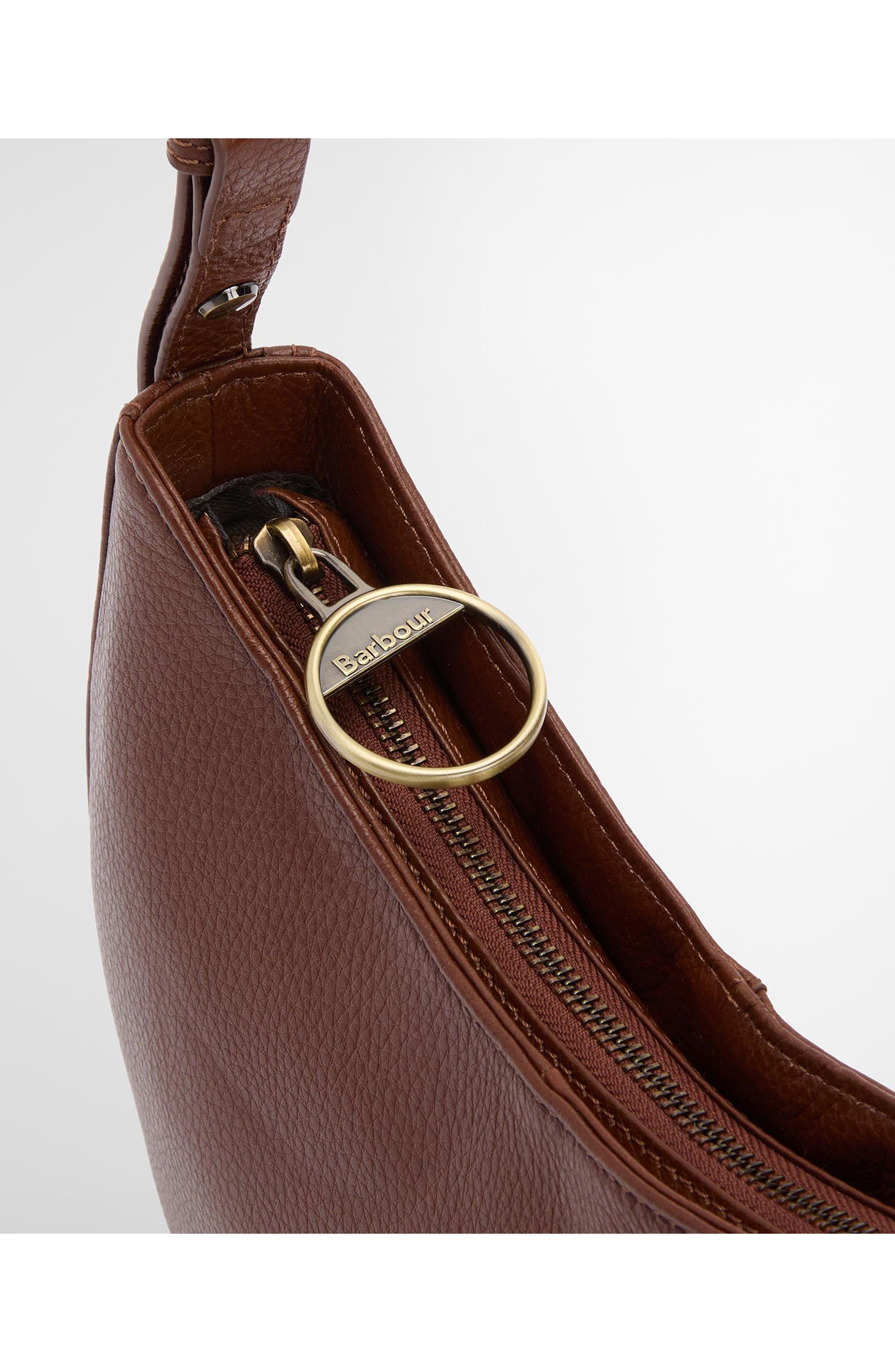 Barbour Sorrel Leather Sling Bag, Alternate, color, Brown