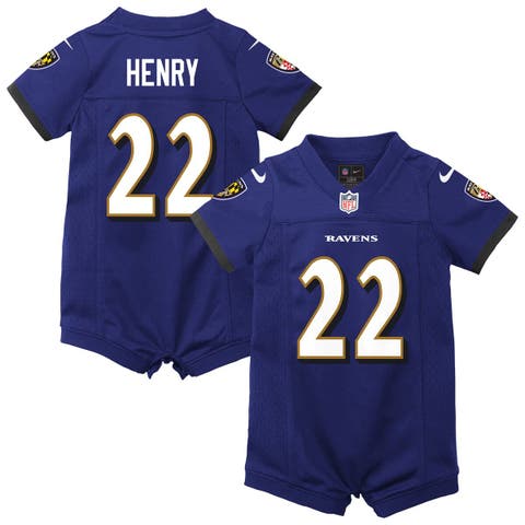 Newborn & Infant Nike Derrick Henry Purple Baltimore Ravens Game Romper Jersey
