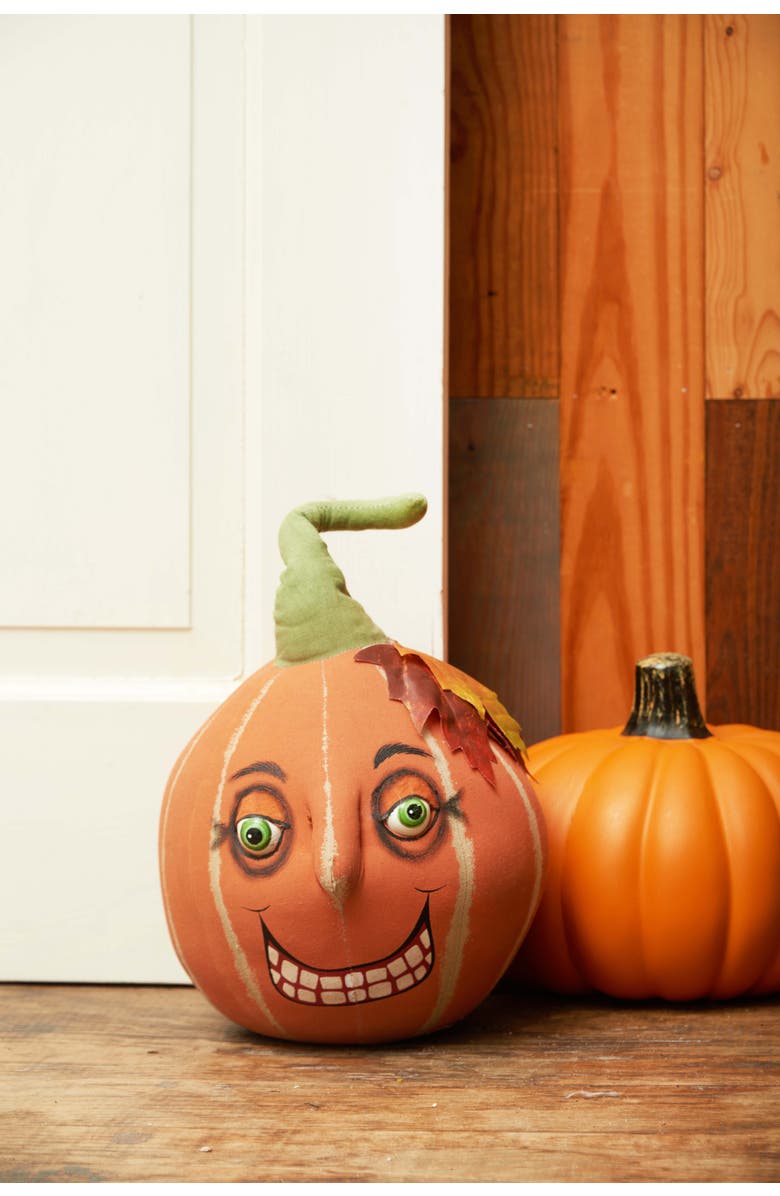 Gallerie II Victor Pumpkin Joe Spencer Gathered Traditions Halloween Art Doll Figure Door Stop, Alternate, color, Orange
