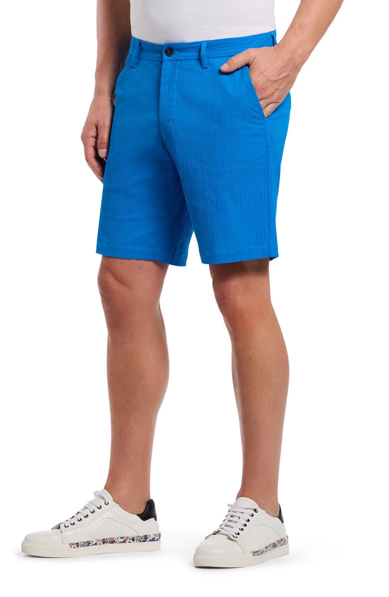 Robert Graham Thresher Seersucker Shorts, Alternate, color, Cobalt