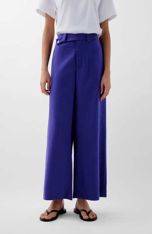 Scalpers Linen Plain Pant In Blue