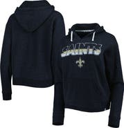 '47 Women's '47 Black New Orleans Saints Color Rise Kennedy Notch Neck Pullover Hoodie