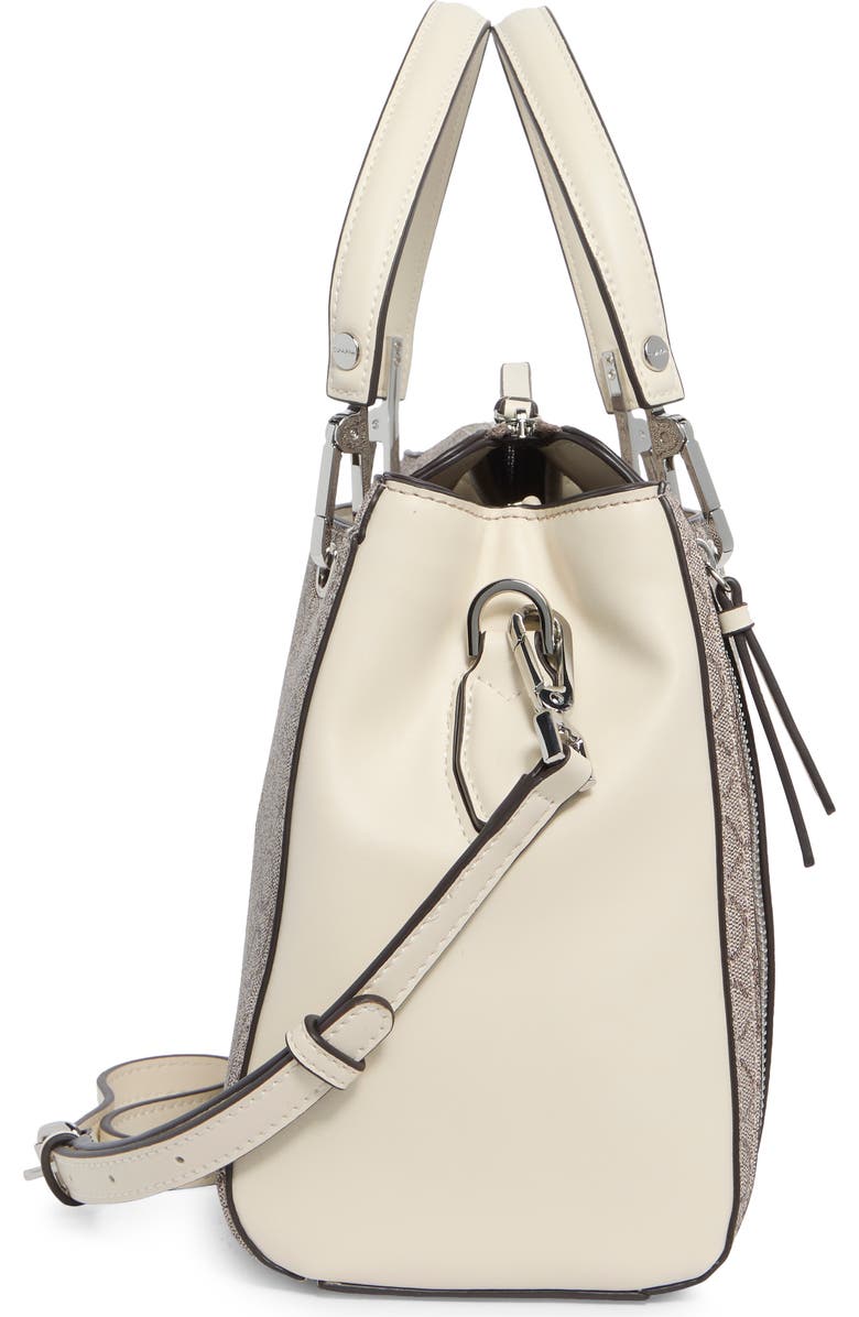 Calvin Klein Garnet Satchel, Alternate, color, Taupe/ White