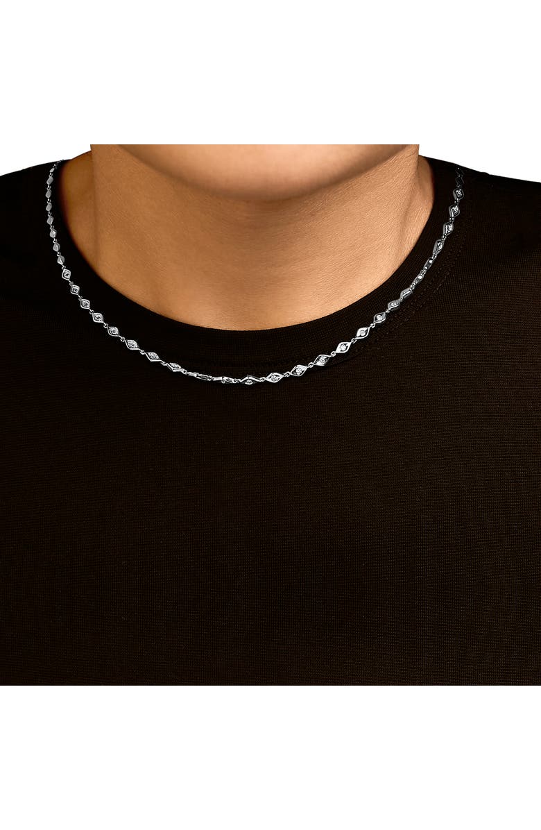 Haus of Brilliance Sterling Silver 3/8 Cttw Diamond Marquise Station Necklace, Alternate, color, Silver