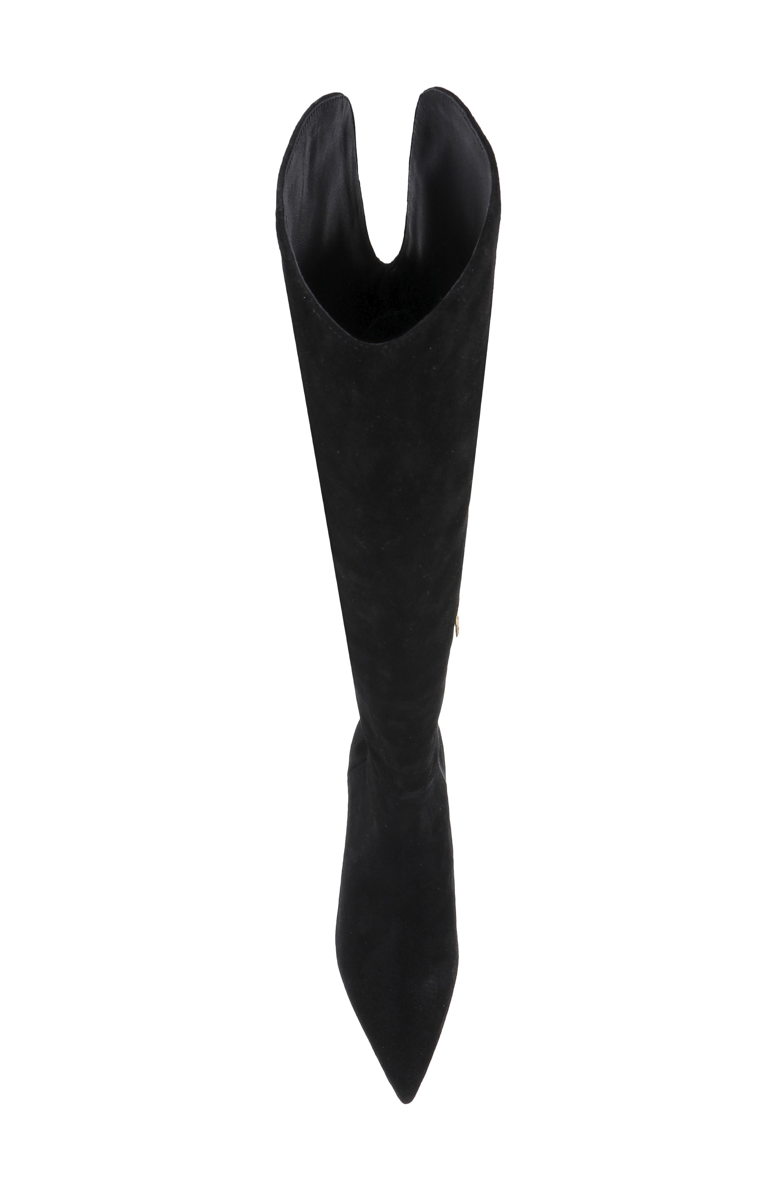 Grand Knee High Boot, Alternate, color, BLACK SUEDE