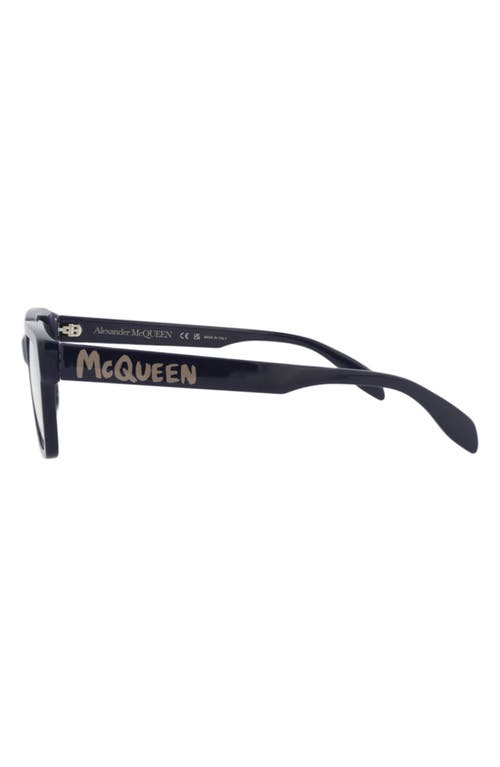 Alexander Mcqueen Mcqueen 54mm Rectangular Optical Glasses In Black