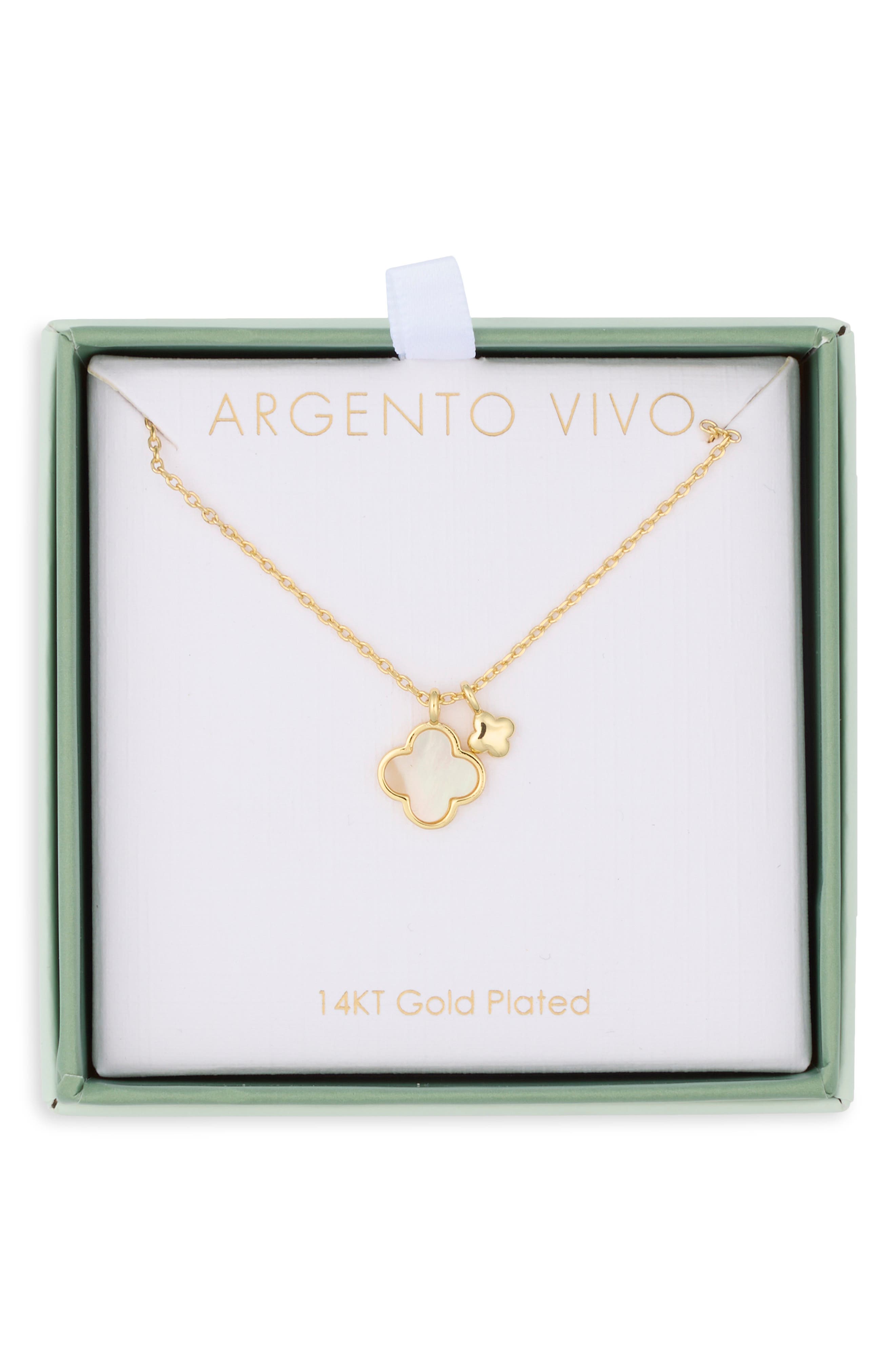 Mother of Pearl Clover Duo Necklace
