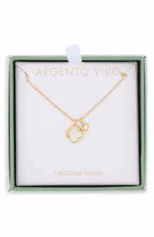 Mother of Pearl Clover Duo Necklace