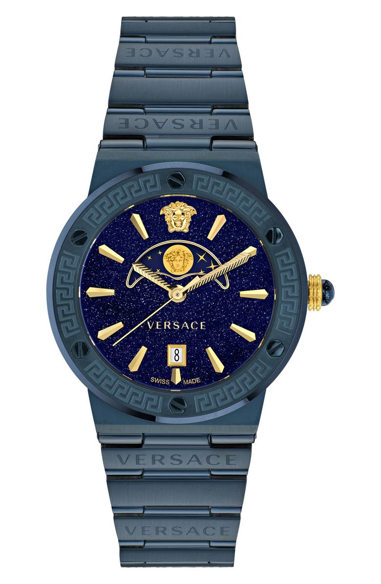 Versace Greca Logo Bracelet Watch, 38mm, Main, color, 