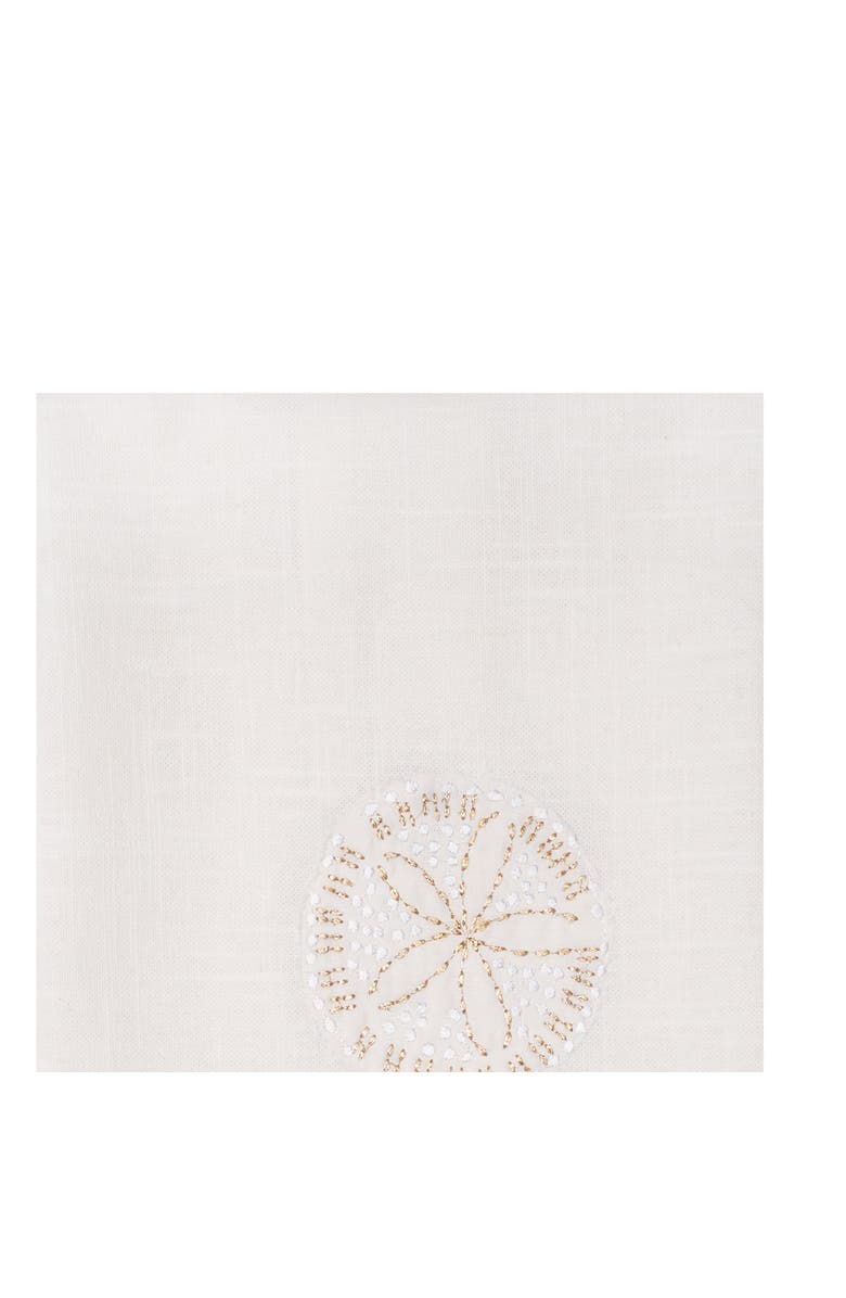 C&F Home Gold Coast Sand Dollars 100% Cotton Handtowel, Alternate, color, White
