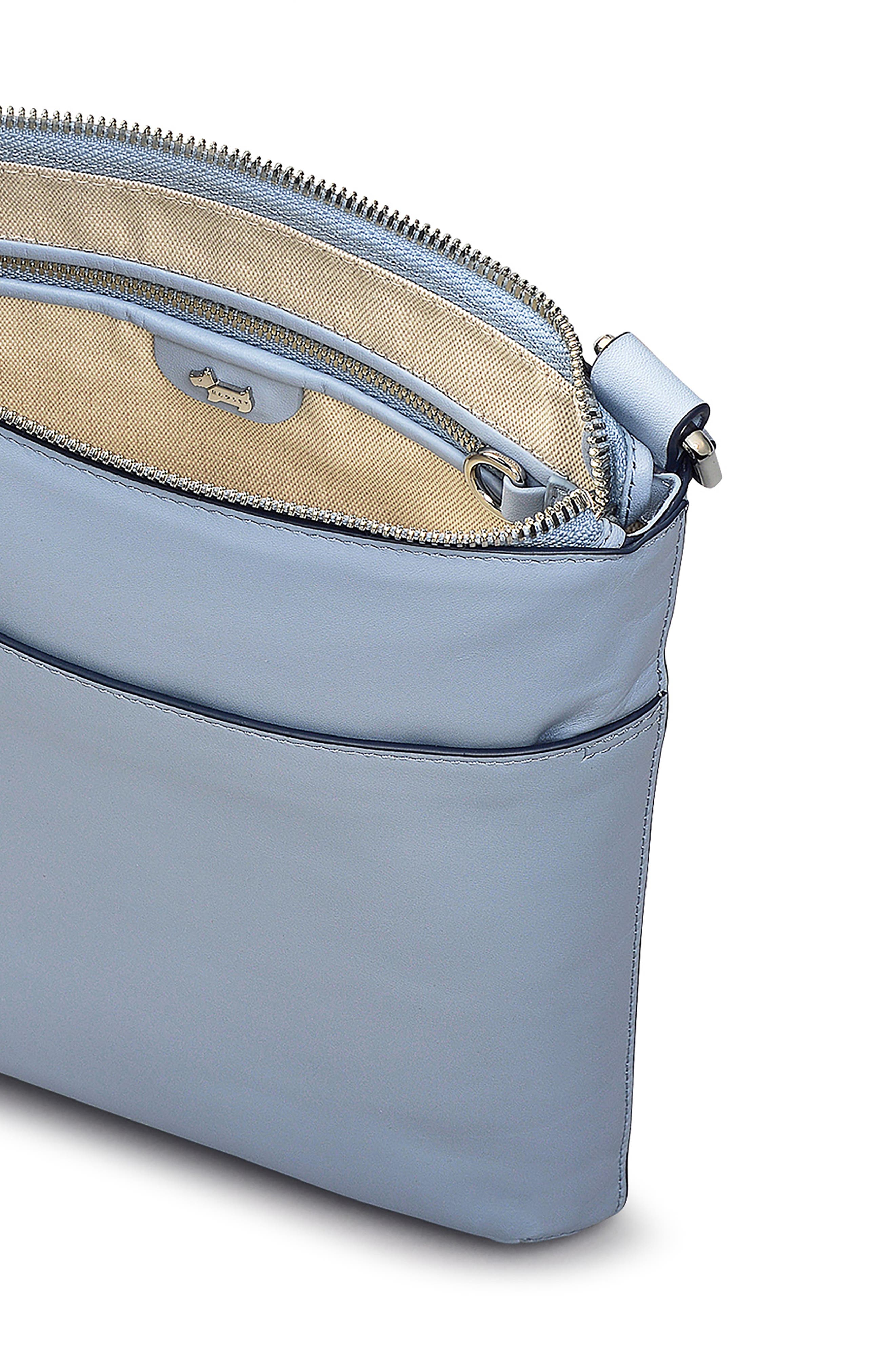 Radley Pockets Medium Ziptop Crossbody Bag, Alternate, color, Smoke Blue