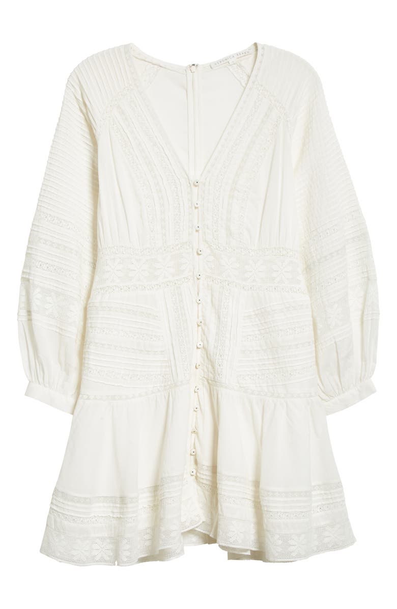 Veronica Beard Addilyn Long Sleeve Cotton Minidress, Alternate, color,