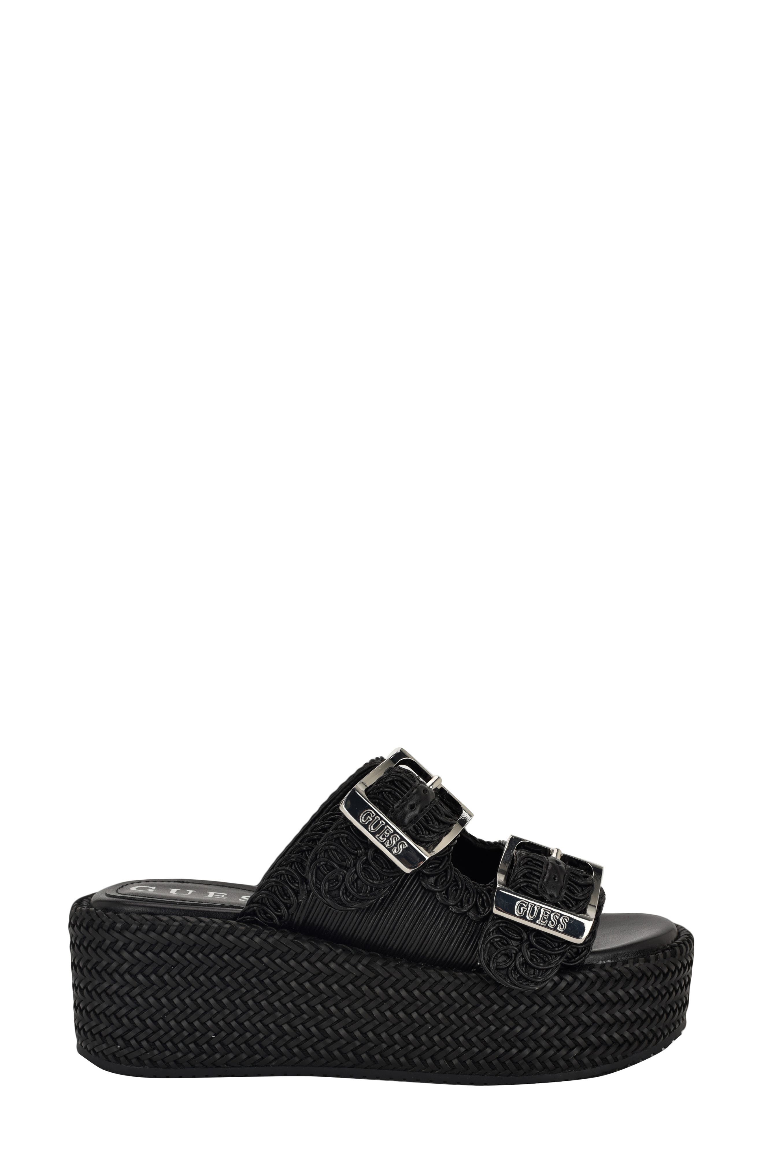 GUESS Binks 2 Platform Sandal, Alternate, color, Black