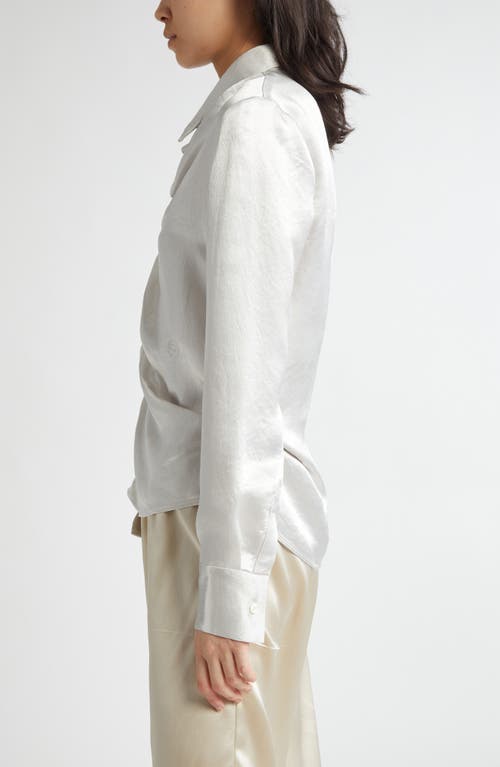 Commission Twisted Satin Shirt In White