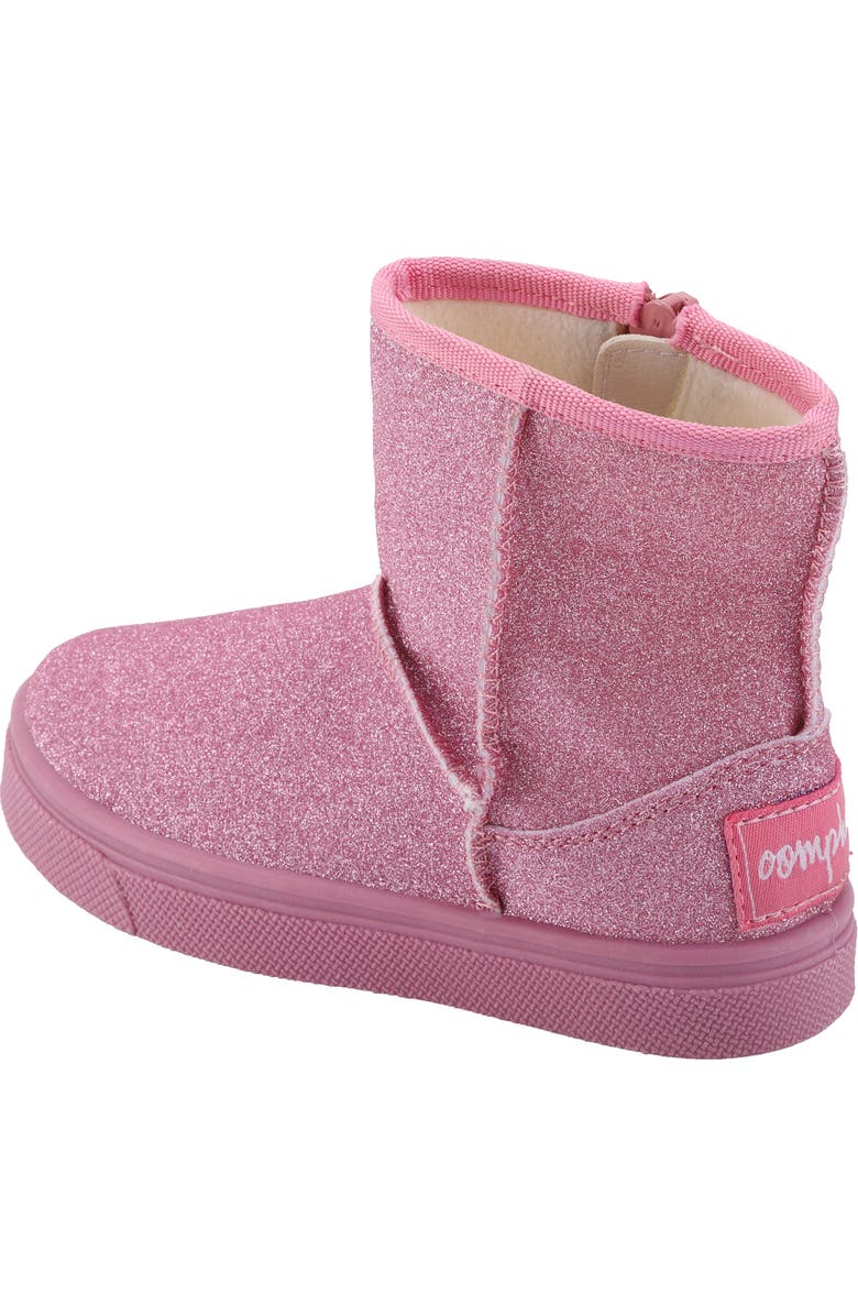 OOMPHIES Kids' Frost Glitter Faux Fur Lined Boot, Alternate, color, Pink Glitter