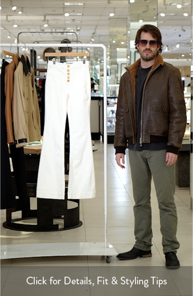 Cindy Exposed-Button Fly Wide Leg Jeans, sales video thumbnail