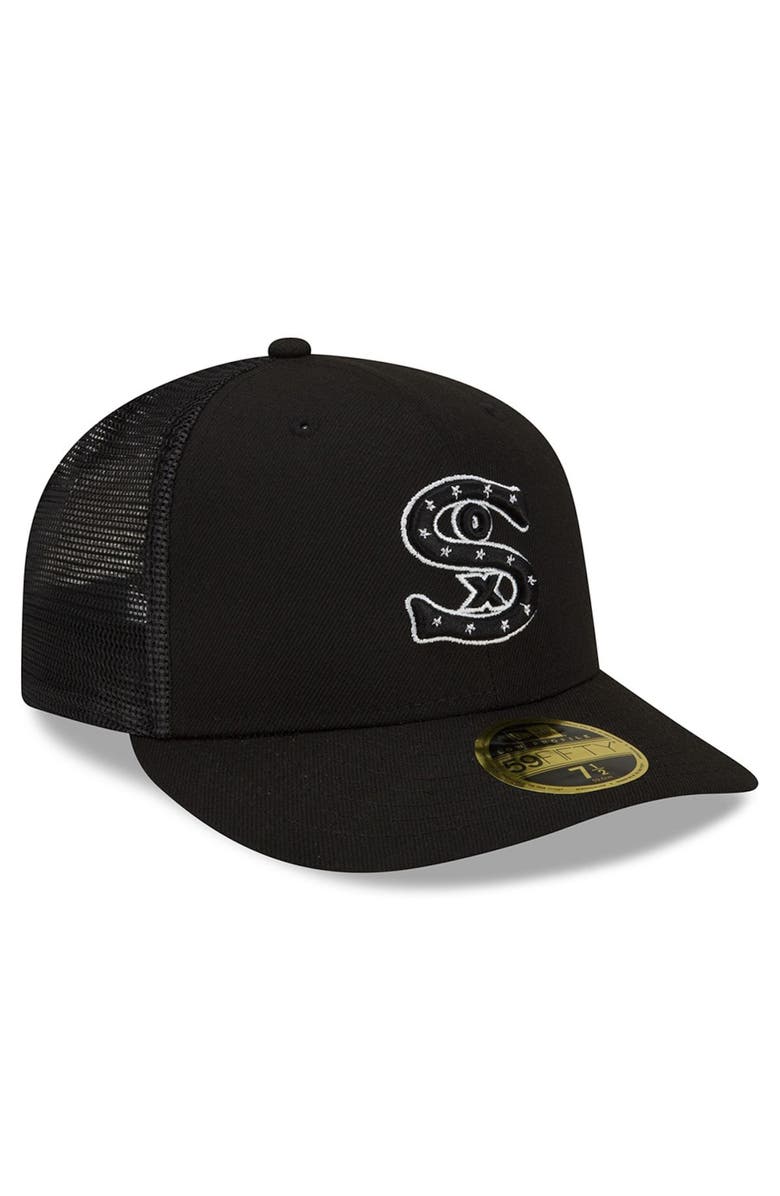 New Era Men's New Era Black Chicago White Sox Batting Practice Low Profile 59FIFTY Fitted Hat, Alternate, color,
