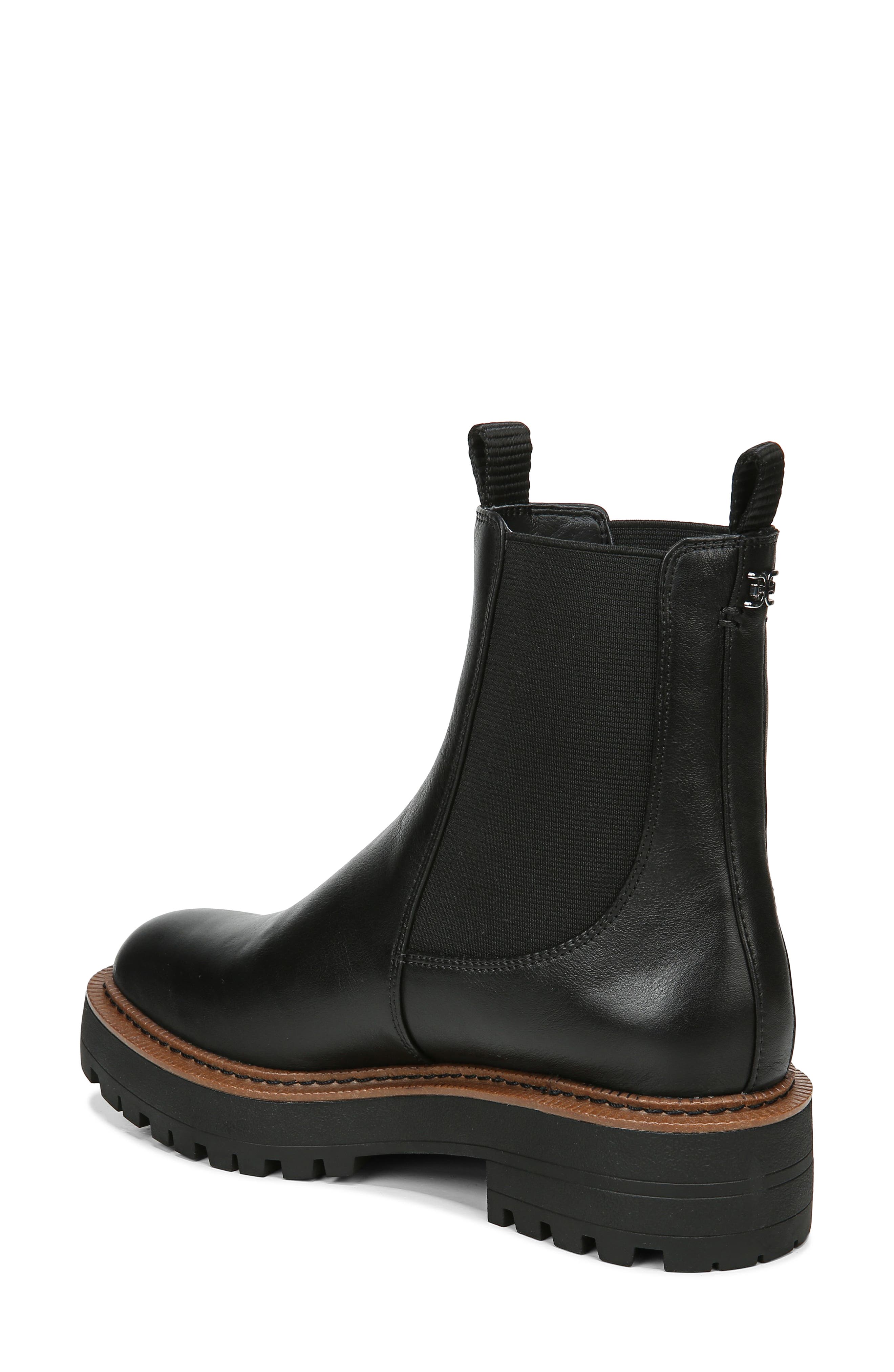 Sam Edelman Laguna Waterproof Lug Sole Chelsea Boot - Wide Width Available, Alternate, color, Black