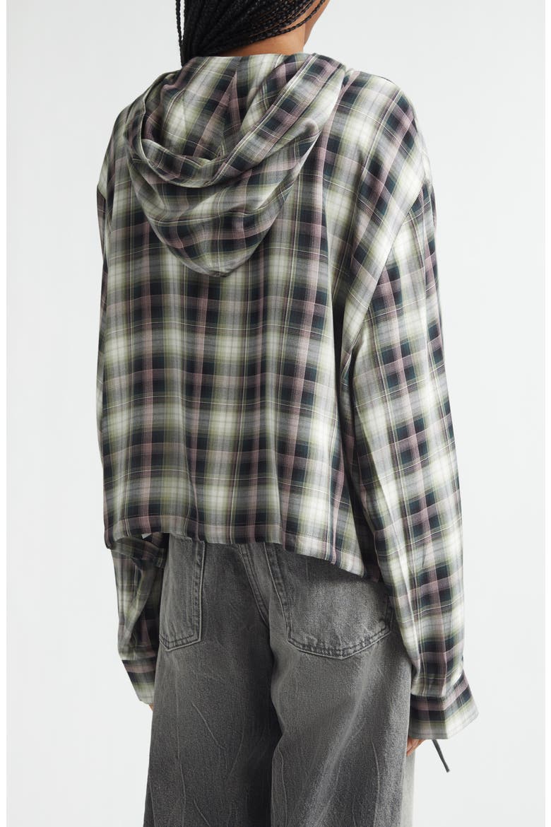 Sip Check Flannel Hooded Overshirt (Women) | Nordstrom