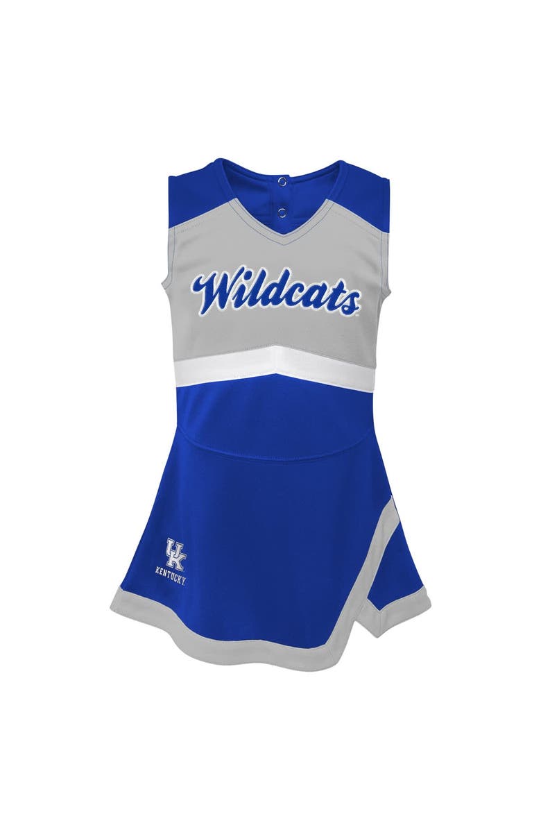 Outerstuff Girls Youth Royal Kentucky Wildcats Cheer Captain Jumper Dress, Alternate, color, Royal