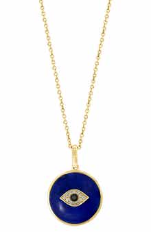 EFFY Diamond & Lapiz Lazuli Evil Eye Pendant