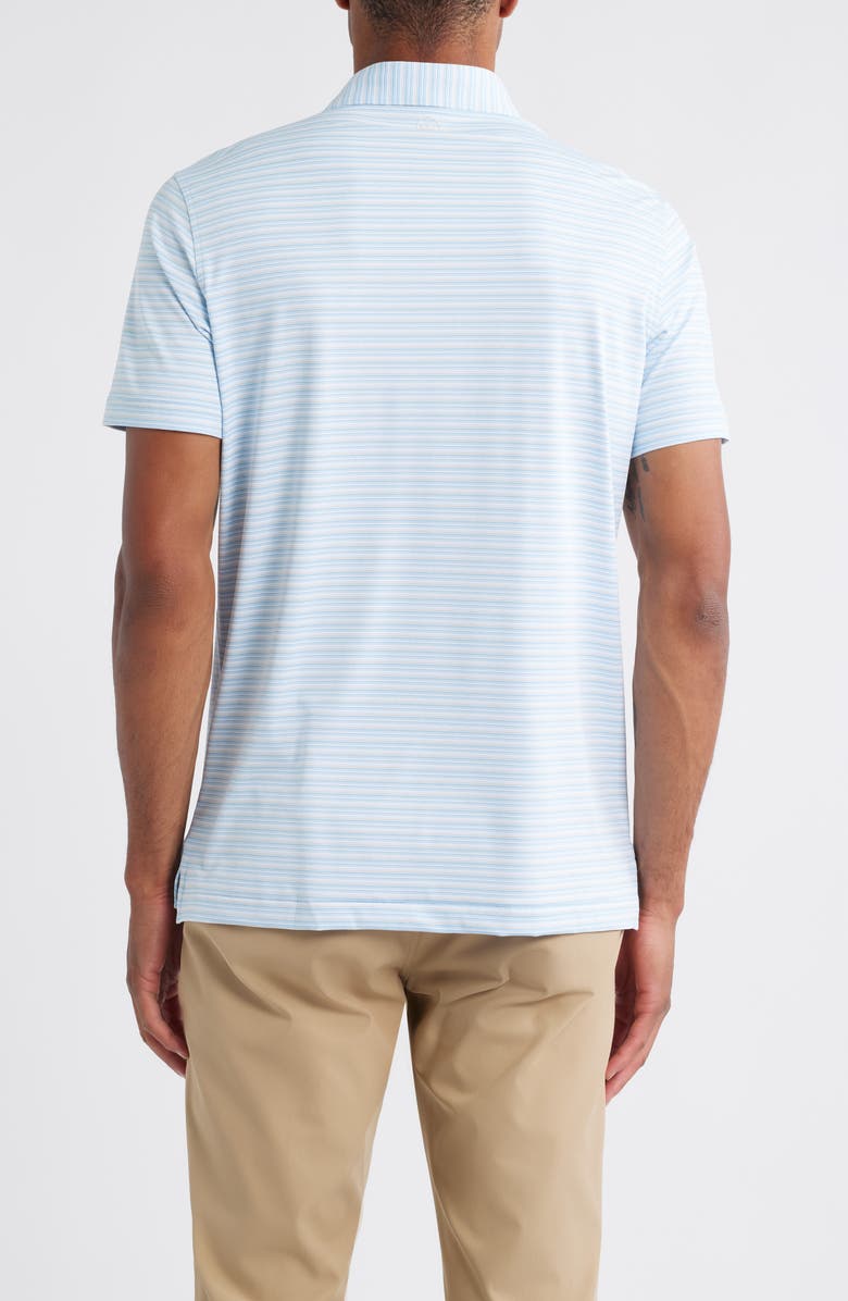 Peter Millar Chase Stripe Performance Jersey Polo, Alternate, color, Blue Frost