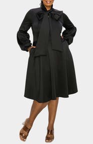 L I V D Bekah Long Sleeve Fit & Flare Dress