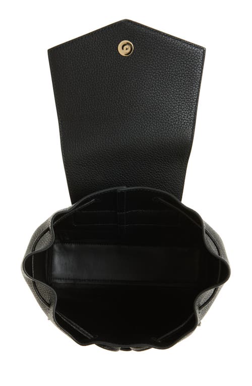 Ferragamo Mini Harley Leather Drawstring Backpack In Black