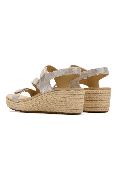 Abeo Riviera Adjustable Sandal In Taupe Metallic - Regular