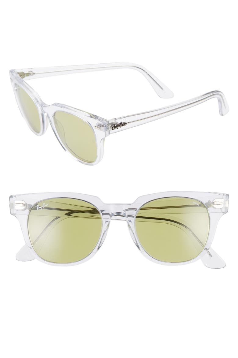 50mm Square Sunglasses, Alternate, color, GREEN