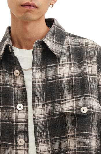 Hamlin Plaid Flannel Button-Up Shirt Jacket