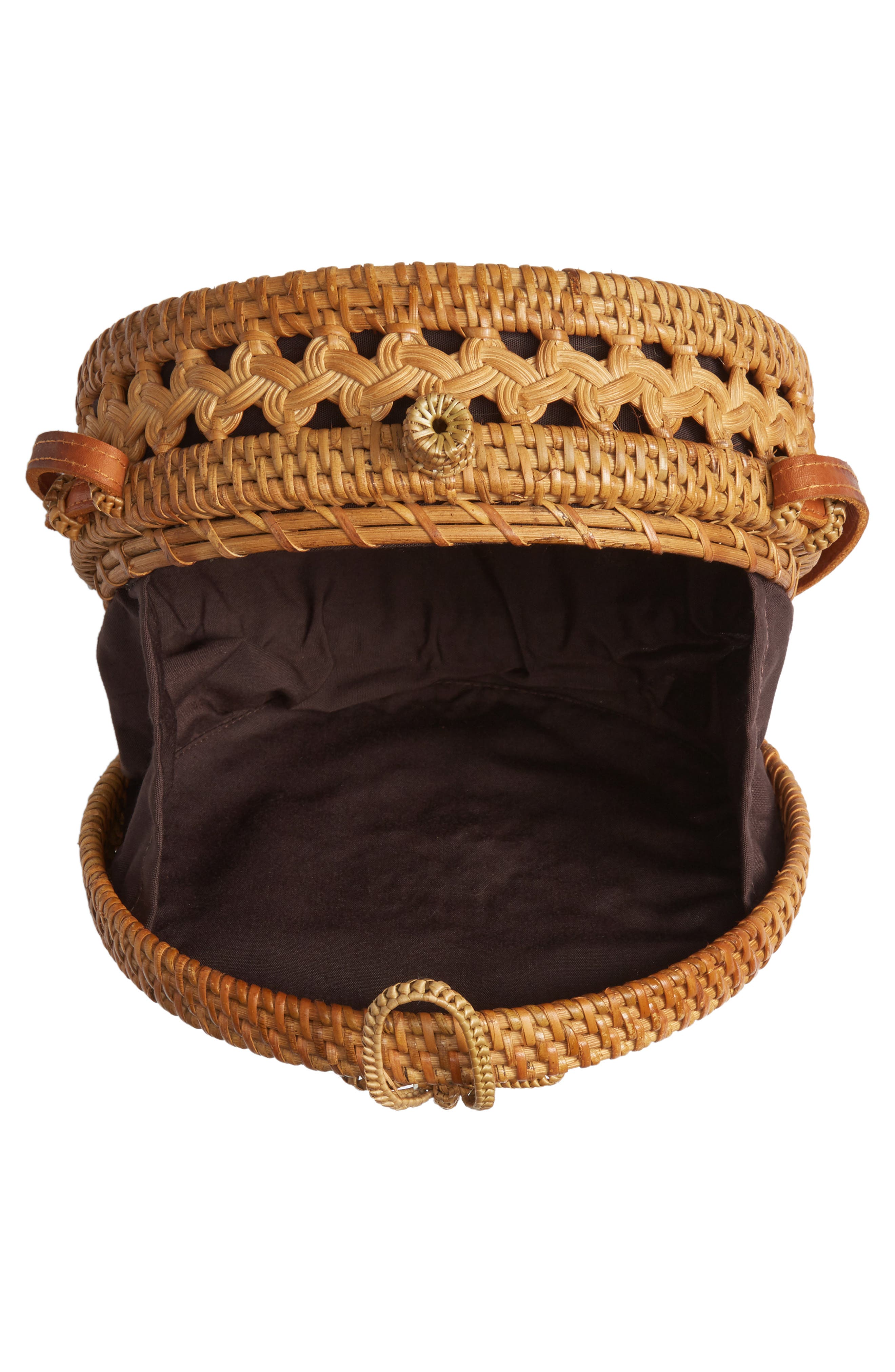 Woven Rattan Circle Crossbody Bag, Alternate, color, TAN/ TAN
