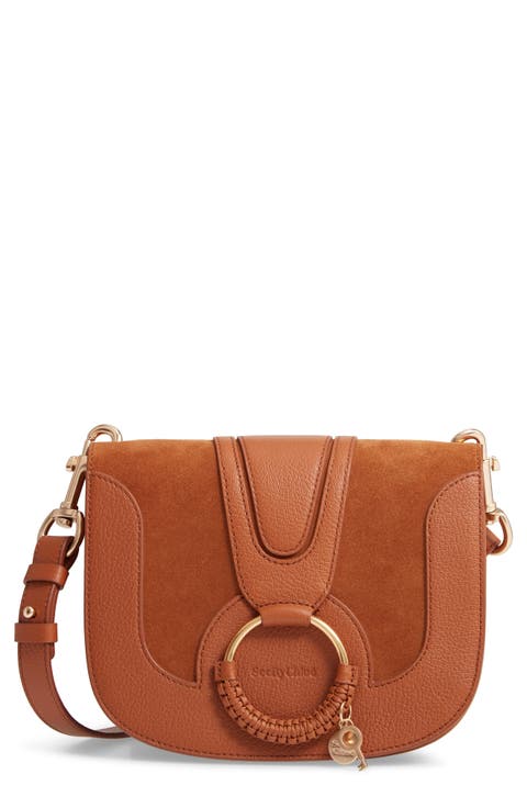 Hana Suede & Leather Shoulder Bag