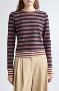 MONSE Asymmetric Twisted Striped T-Shirt