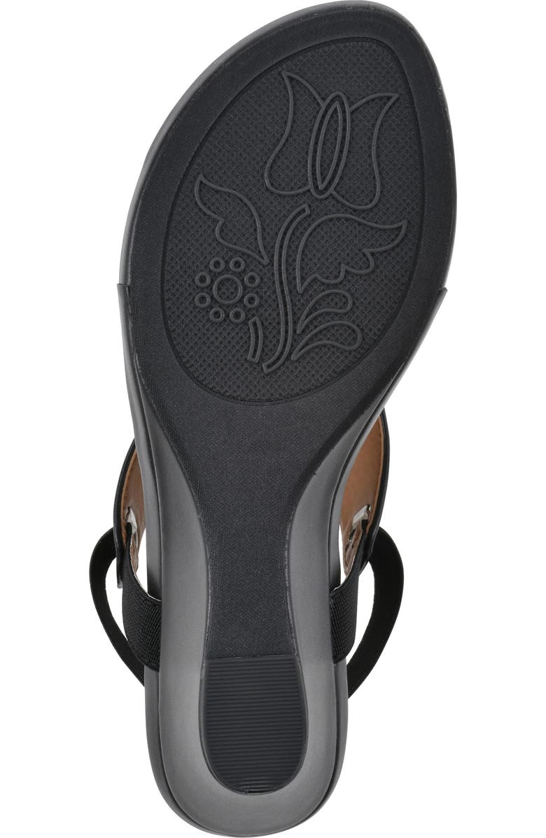 White Mountain Footwear All Dres Wedge Sandal, Alternate, color, Black/ Smooth